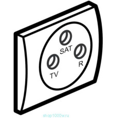Панель розетки спутниковой TV-FM-SAT, титан, 771473 Legrand Galea Life