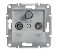 Розетка TV/R/SAT проходная 8дБ, алюминий, EPH3500361 Asfora Schneider