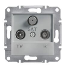 Розетка TV/R/SAT проходная 8дБ, алюминий, EPH3500361 Asfora Schneider