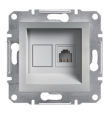 Розетка телефонная RJ-11, алюминий, EPH4100161 Asfora Schneider