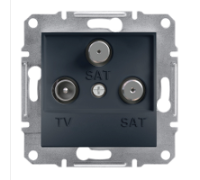 Розетка TV-SAT-SAT конечная, антрацит, EPH3600171 Asfora Schneider