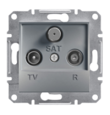 Розетка TV/R/SAT конечная, сталь, EPH3500162 Asfora Schneider