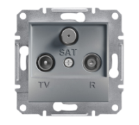 Розетка TV/R/SAT проходная 4дБ, сталь, EPH3500262 Asfora Schneider
