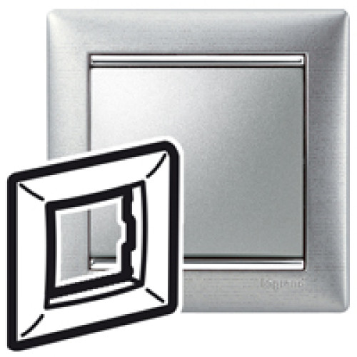 Рамка 1 пост, алюминий матовый, 770331 Legrand Valena