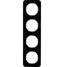 Рамка 4 поста, пластик/черный, R.1 Berker