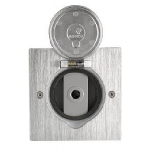 Розетка в пол / стол, квадратная, нержавеющая сталь, 89700 Legrand