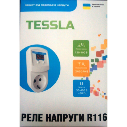 Реле напряжения в розетку 16А, TESSLA R116