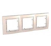 Рамка 3-на, слоновая кость, MGU4.006.25 Schneider Unica