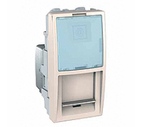 Мех. компьютерной розетки 1 мод. RJ45 (кат. 6), FTP, сл. кость, MGU3.416.25 Schneider Unica