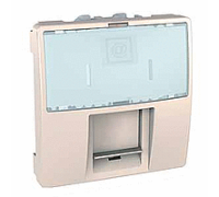 Мех. компьютерной розетки RJ45 (кат. 6), FTP, 2мод. сл. кость, MGU3.417.25 Schneider Unica