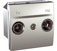 Мех. розетки ТВ-FM конечной 4-1МГц, 2 мод., алюминий, MGU3.452.30 Schneider Unica
