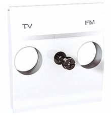 Накладка для TV/FM розетки, 2 мод., белый, MGU9.440.18 Schneider Unica