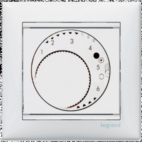 Термостат для тёплых полов, белый, 770091 Legrand Valena