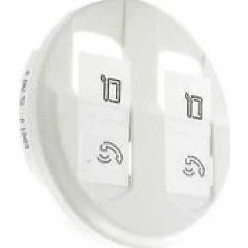 Панель двойной компьютерной розетки RJ 45, белый, 68252 Legrand Celiane