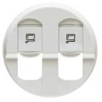 Панель двойной компьютерной розетки RJ 45, белый, 68252 Legrand Celiane