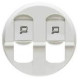 Панель двойной компьютерной розетки RJ 45, белый, 68252 Legrand Celiane