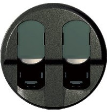 Панель двойной компьютерной розетки RJ45, графит, 67952 Legrand Celiane