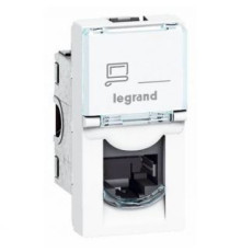 Компьютерная розетка RJ45, 1 модуль, белый, 76551 Legrand Mosaic
