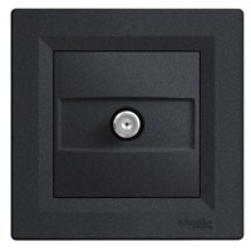 Розетка ТВ проходная 4дБ, антрацит, EPH3200271 Asfora Schneider