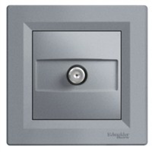 Розетка ТВ прохідна 4дБ, сталь, EPH3200262 Asfora Schneider
