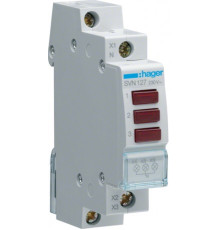 Индикатор LED красный на 3 фазы, Hager SVN127