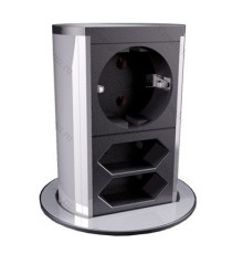 Выдвижной блок розеток Bachmann Elevator, Schuko + 2xEuro