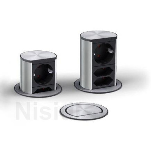 Выдвижной блок розеток Bachmann Elevator, Schuko + 2xEuro