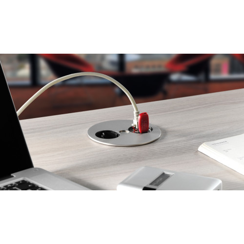 Врезная розетка в стол Bachmann TWIST 220 + RJ45 + HDMI