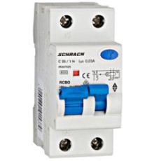 Дифференциальный автомат 25 А, 30мА, тип A, Schrack AK667625