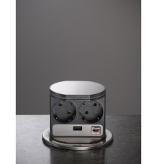 Выдвижной блок розеток 2x220 + USB, VoltPort