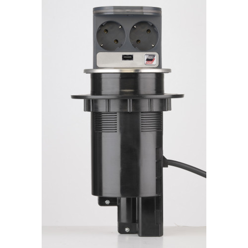 Выдвижной блок розеток 2x220 + USB, VoltPort