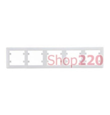 Рамка 5-кратная горизонтальная, белый, Lumina-2 WL5250 Hager