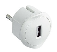 Адаптер с USB зарядкой, белый, 50680 Legrand