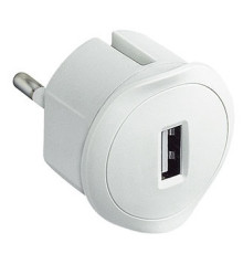 Адаптер с USB зарядкой, белый, 50680 Legrand