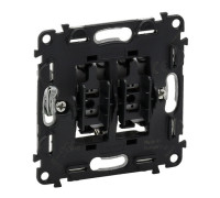 Выключатель проходной двухклавишный, Valena 752028 Legrand