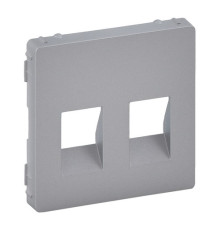 Накладка аудио розетки двойной, алюминий, Valena 755372 Legrand