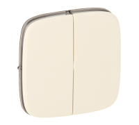 Клавиша выключателя двухклавишного, слоновая кость, Valena 755026 Legrand