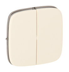 Клавиша выключателя двухклавишного, слоновая кость, Valena 755026 Legrand