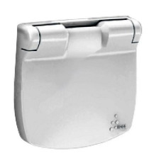 Накладка розетки с заземлением и крышкой, алюминий, Valena 754847 Legrand