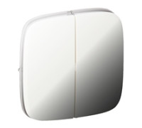 Клавиша выключателя двухклавишного, светлая сталь, Valena 755023 Legrand