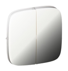 Клавиша выключателя двухклавишного, светлая сталь, Valena 755023 Legrand