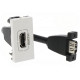 Розетка HDMI тип А, белый, 1 мод., 78778 Legrand Mosaic