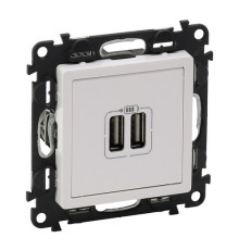 Розетка USB для зарядки двойная, белый, 753412 Legrand Valena Life