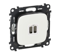 Розетка USB для зарядки двойная, белый, 754995 Legrand Valena ALLURE