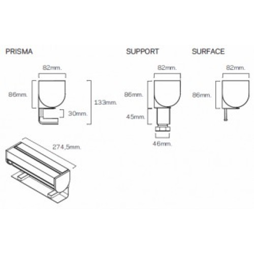 Накладной блок розеток с USB зарядкой и компьютерным разъемом RJ45 Prisma