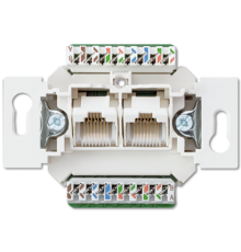 Розетка компьютерная RJ45 двойная (механизм), Jung A500 EPUAE8-8UPOK6US