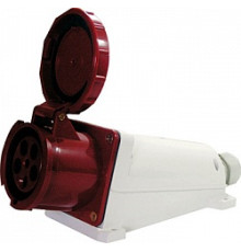 Силовая розетка 63А, 380В, 5 полюсов, стационарная, e.socket.pro.5.63