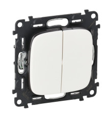 Выключатель проходной 2-клавишный, белый, Valena ALLURE 752708 Legrand