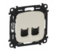 Розетка компьютерная RJ45 двойная, слоновая кость, Valena ALLURE 753843 Legrand