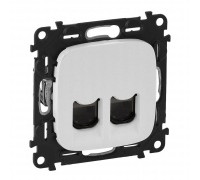 Розетка компьютерная RJ45 двойная, белый, Valena ALLURE 753743 Legrand
